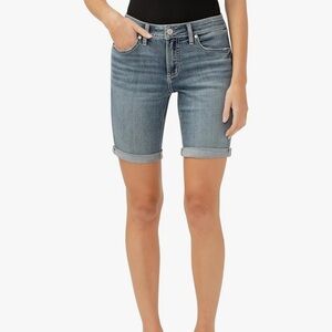 Silver Elyse Bermuda Shorts Size 28
